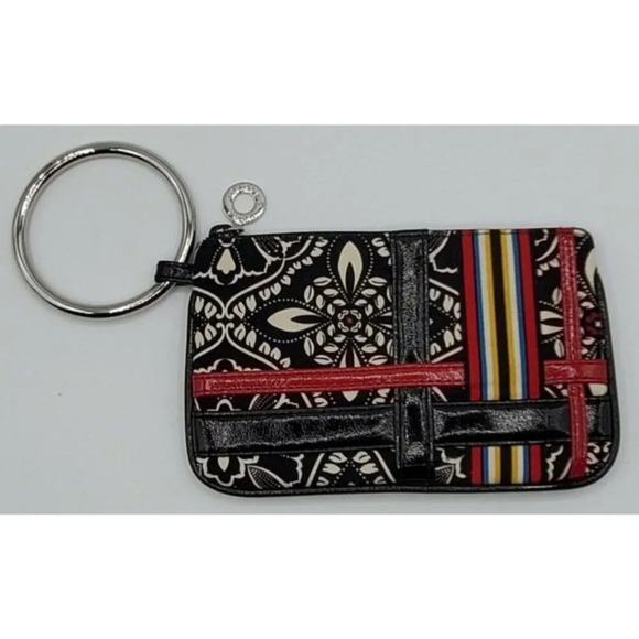 Vera Bradley Handbags - Vera Bradley Bangle Wristlet Black and Red Floral